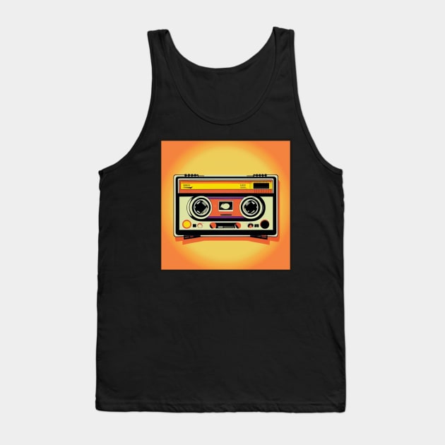 Vintage Retro Music 80s Audio Cassette Tape 087 Tank Top by musicgeniusart